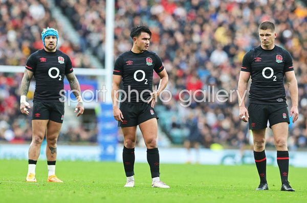 Jack Nowell, Marcus Smith & Owen Farrell England v Argentina Twickenham 2022