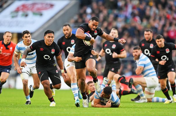 Joe Cokanasiga England power v Argentina Autumn International Twickenham 2022