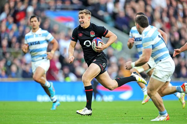 Jack van Poortvliet England try v Argentina Autumn International Twickenham 2022