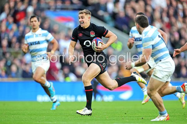 Jack van Poortvliet England try v Argentina Autumn International Twickenham 2022