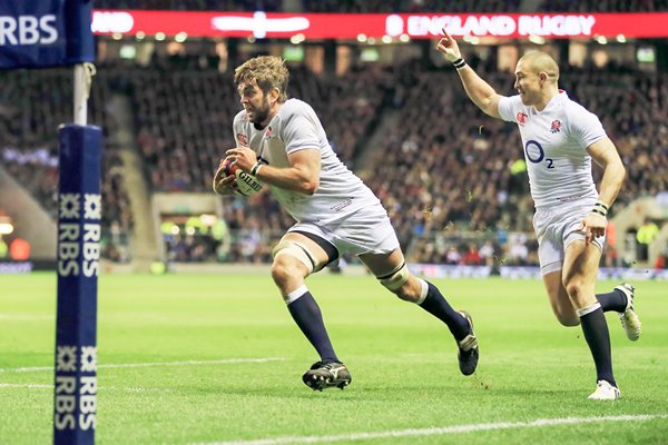 Geoff Parling scores England v Scotland 2013