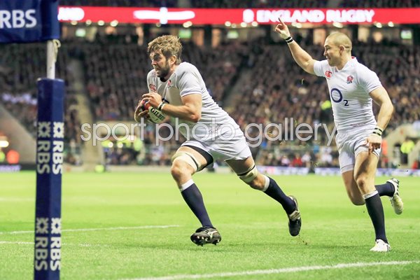 Geoff Parling scores England v Scotland 2013