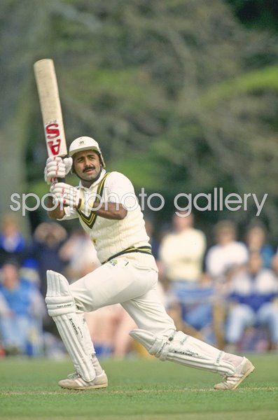 Javed Miandad Pakistan batting v Duchess of Norfolk XI Arundel 1992
