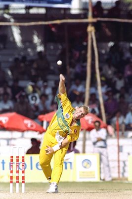 Shane Warne Australia bowls v Kenya World Cup 1996