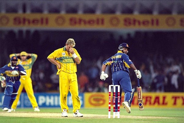 Shane Warne drops Arjuna Ranatunga Sri Lanka World Cup Final Lahore 1996