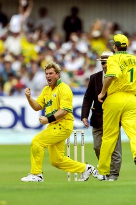 Shane Warne Australia celebrates v South Africa World Cup 1999