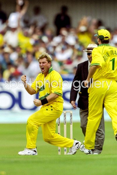 Shane Warne Australia celebrates v South Africa World Cup 1999