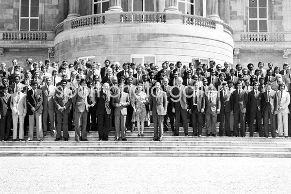 Queen welcomes teams Cricket World Cup Buckingham Palace 1975