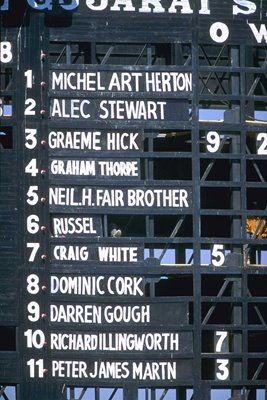 England v New Zealand Scoreboard World Cup Ahmedabad India 1996