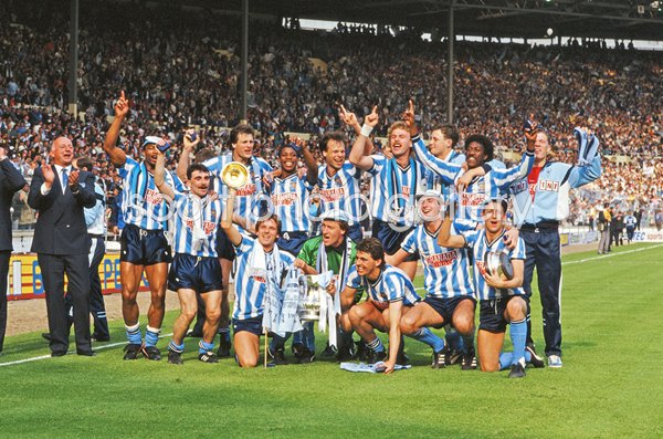 Coventry City celebrate FA Cup Final win v Tottenham Hotspur 1987