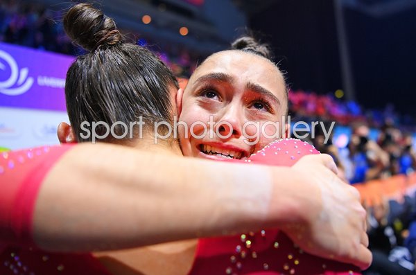 Jessica Gadirova Great Britain celebrates Floor Gold Gymnastics Worlds 2022