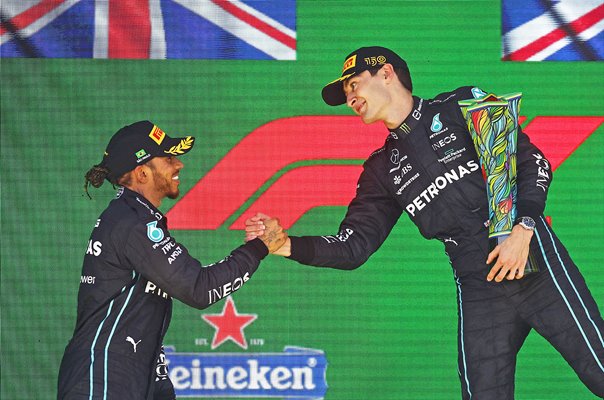 George Russell & Lewis Hamilton Great Britain Mercedes Brazil Grand Prix 2022