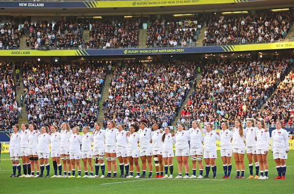 England line up v New Zealand 2021 Rugby World Cup Final Auckland  