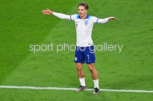 Jack Grealish England celebrates goal v Iran Group B World Cup 2022