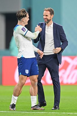 Gareth Southgate & Jack Grealish England celebrate v Iran Group B World Cup 2022