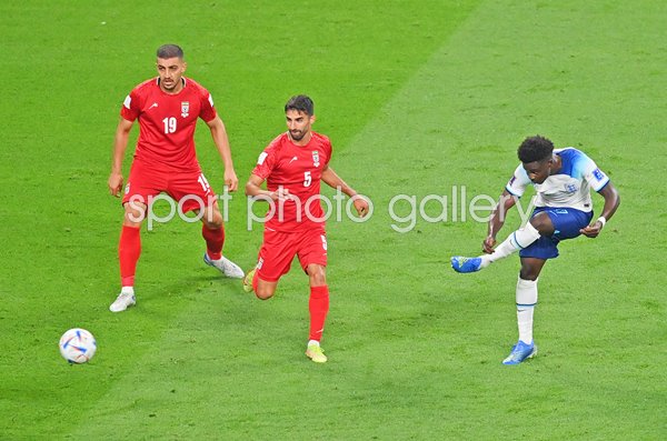 Bukayo Saka England scores v Iran Group B World Cup Qatar 2022