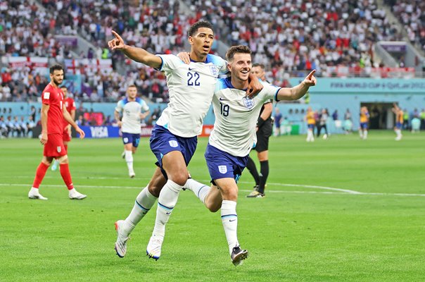 Jude Bellingham England celebrates goal v Iran Group B World Cup 2022