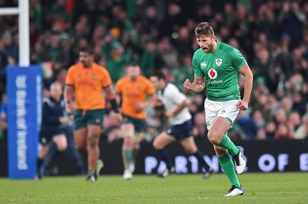 Ross Byrne Ireland celebrates v Australia Autumn International Dublin 2022