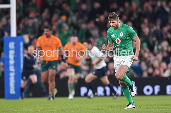 Ross Byrne Ireland celebrates v Australia Autumn International Dublin 2022
