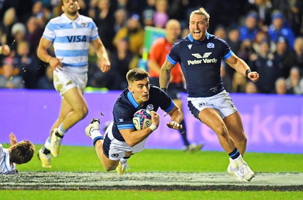 Cameron Redpath Scotland scores v Argentina Autumn International Murrayfield 2022