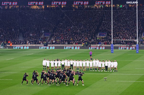 England face v New Zealand haka Autumn International Twickenham 2022