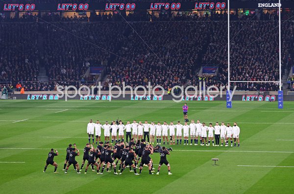 England face v New Zealand haka Autumn International Twickenham 2022