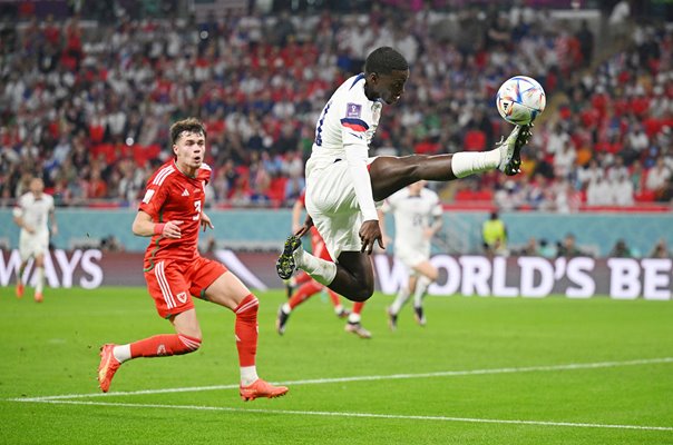 Timothy Weah USA v Wales Group B World Cup Qatar 2022