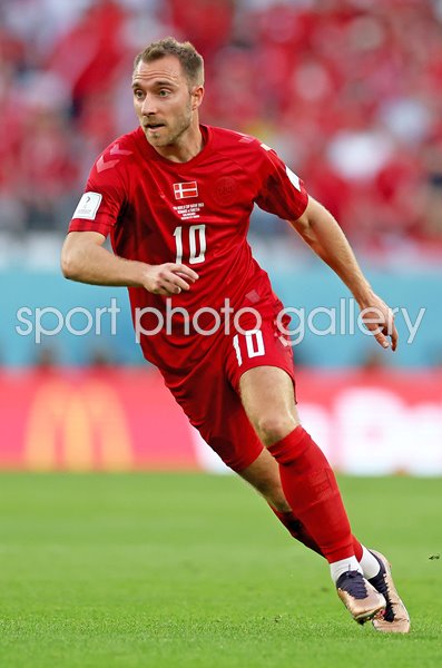 Christian Eriksen Denmark v Tunisia Group D World Cup Qatar 2022