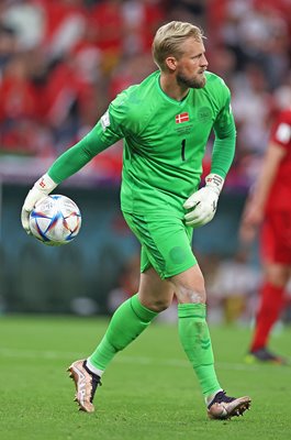 Kasper Schmeichel Denmark v Tunisia Group D World Cup Qatar 2022