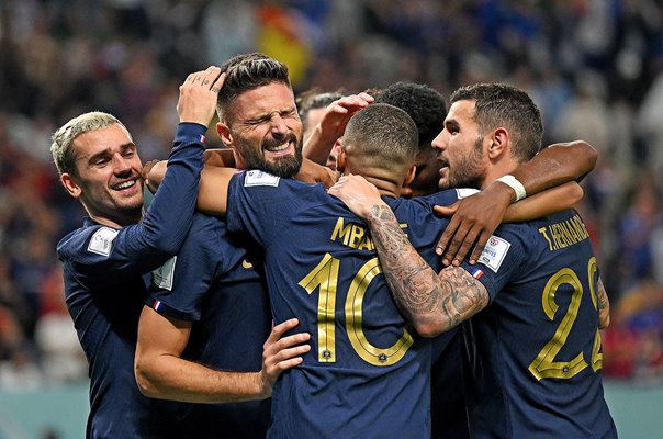 Olivier Giroud France celebrates v Australia Group D World Cup 2022