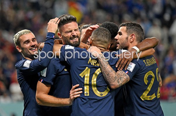 Olivier Giroud France celebrates v Australia Group D World Cup 2022