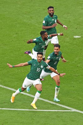 Salem Al-Dawsari Saudi Arabia celebrates v Argentina World Cup 2022