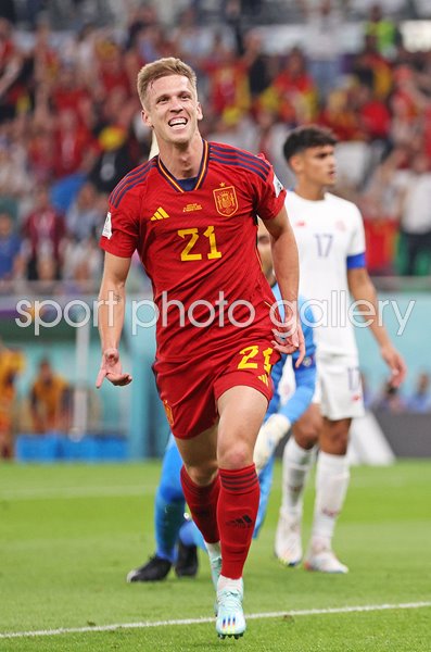 Dani Olmo Spain scores v Costa Rica Group E World Cup 2022