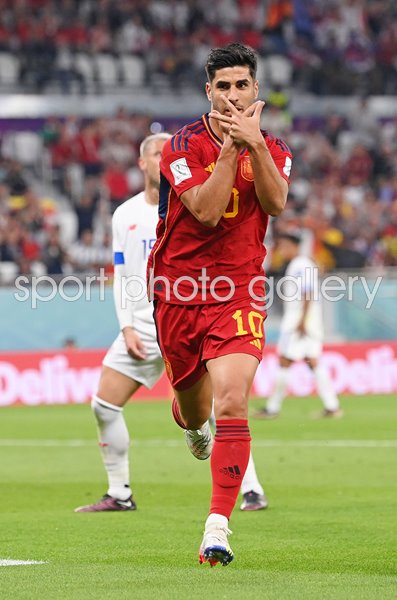 Marco Asensio Spain celebrates v Costa Rica World Cup Qatar 2022