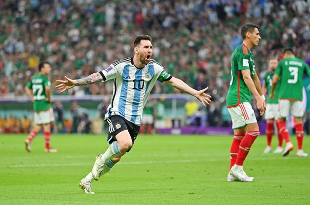 Lionel Messi Argentina scores v Mexico World Cup 2022