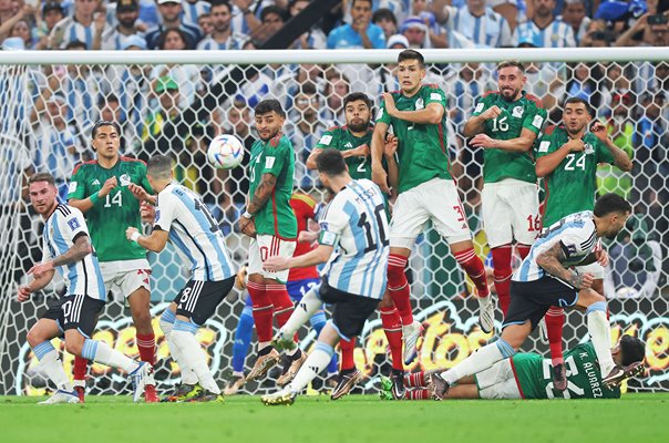 Lionel Messi Argentina Free Kick v Mexico World Cup 2022