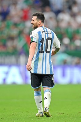 Lionel Messi Argentina #10 v Mexico Group C World Cup Qatar 2022