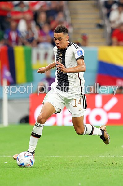 Jamal Musiala Germany v Spain Group E World Cup Qatar 2022