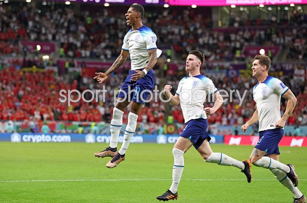 Marcus Rashford England celebrates v Wales World Cup Qatar 2022