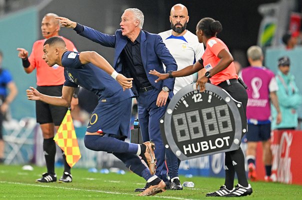 Didier Deschamps France sends on Kylian Mbappe v Tunisia World Cup Qatar 2022