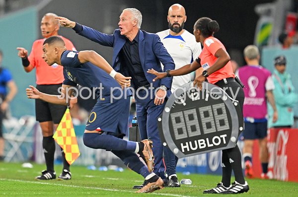 Didier Deschamps France sends on Kylian Mbappe v Tunisia World Cup Qatar 2022