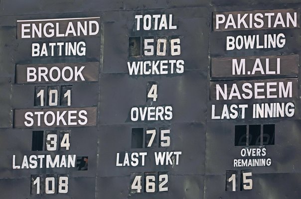 England End od Day 1 Scoreboard v Pakistan Rawalpindi Test Match 2022