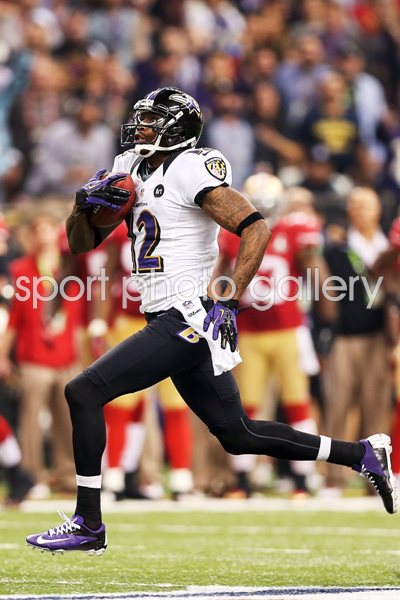 Jacoby Jones Baltimore Ravens 108 yard touchdown Super Bowl 2013