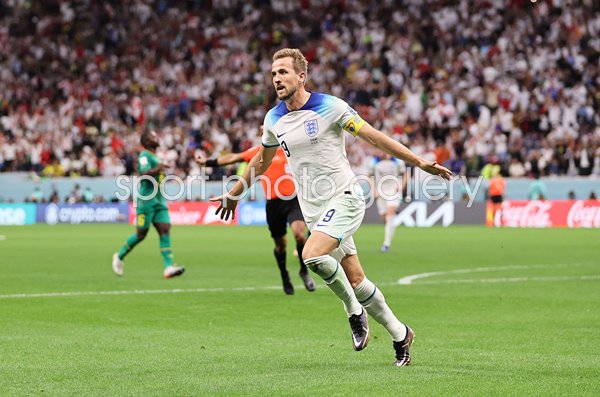 Harry Kane England celebrates v Senegal Last 16 World Cup Qatar 2022