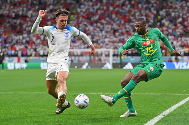 Jack Grealish England v Fode Ballo-Toure Senegal World Cup Qatar 2022