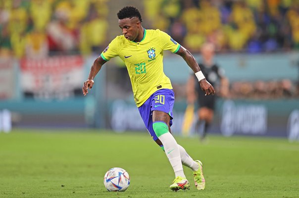 Vinicius Junior Brazil on the ball v South Korea World Cup Qatar 2022