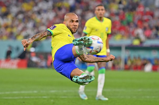 Dani Alves Brazil shoots v South Korea World Cup Qatar 2022