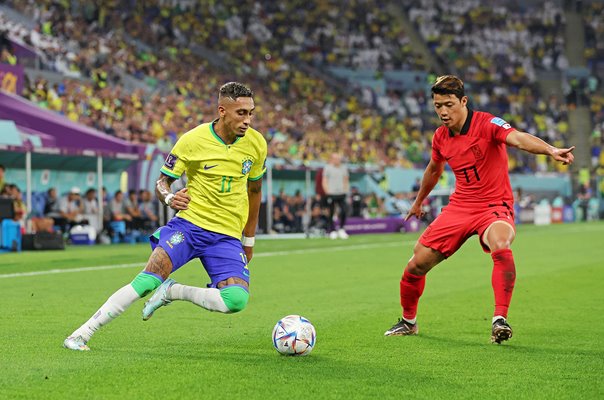 Raphinha Brazil attacks v South Korea World Cup Qatar 2022