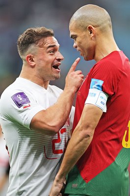Pepe Portugal v Xherdan Shaqiri Switzerland World Cup Qatar 2022