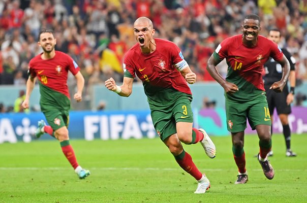 Pepe Portugal scores v Switzerland Last 16 World Cup Qatar 2022
